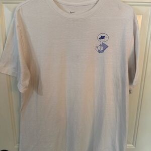 Nike White and Blue Graphic Tee - Men’s Size Large
